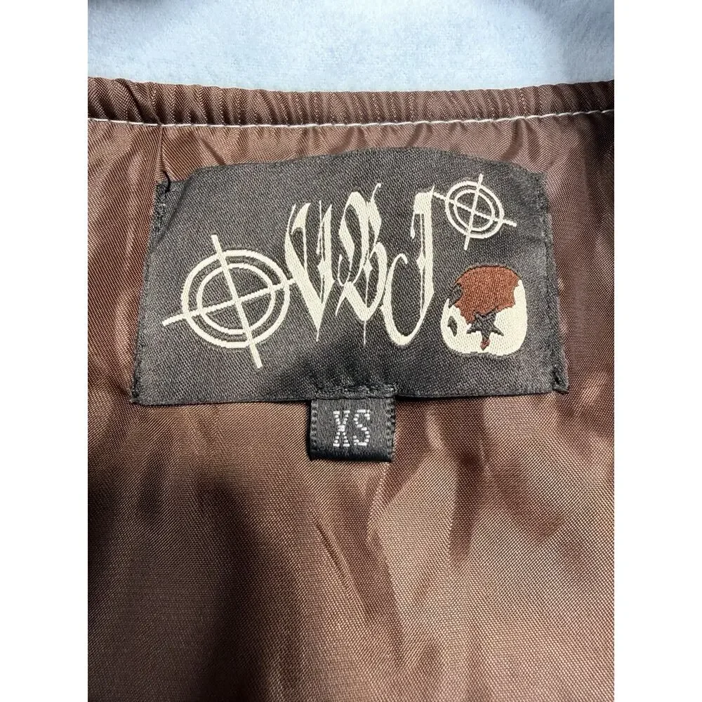 VRT Streetwear Varsity Jacket XS Blue Skeleton In This Life Or The Next Patch